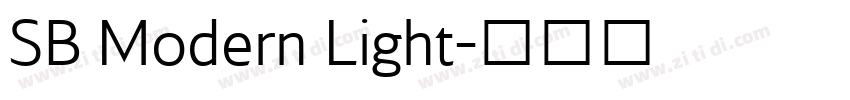 SB Modern Light字体转换 SB Modern Light字体转换